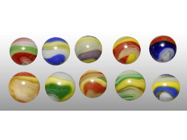 Appraisal: Lot of Acro Agate Popeye Marbles Condition NEAR MINT PLUS