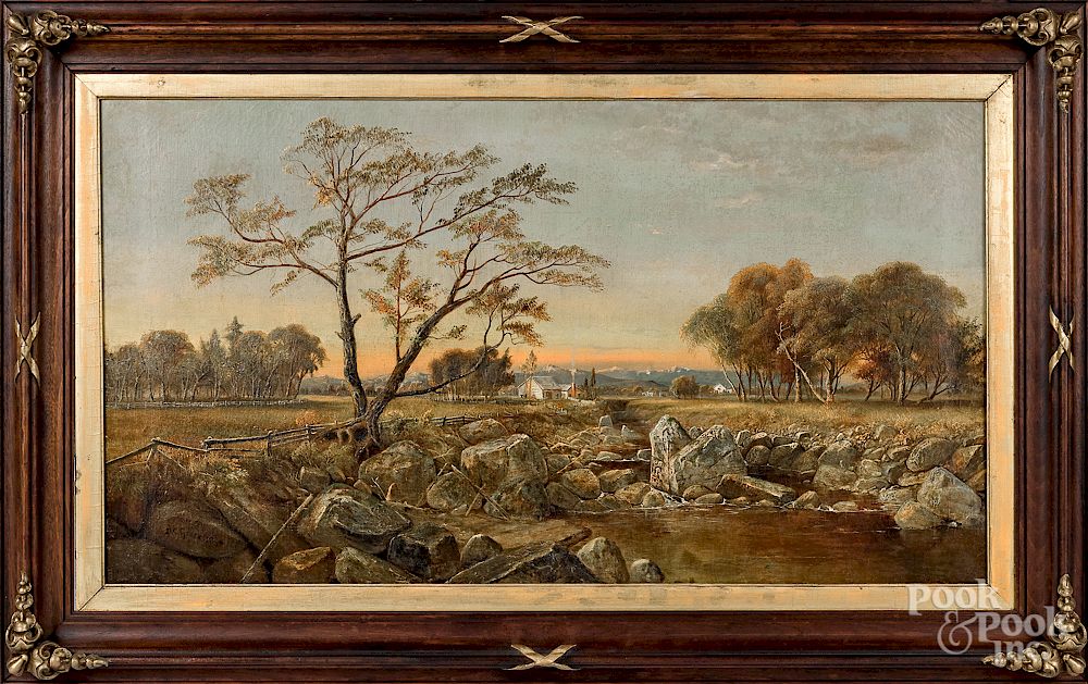 Appraisal: Daniel Charles Grose oil on canvas landscape Daniel Charles Grose