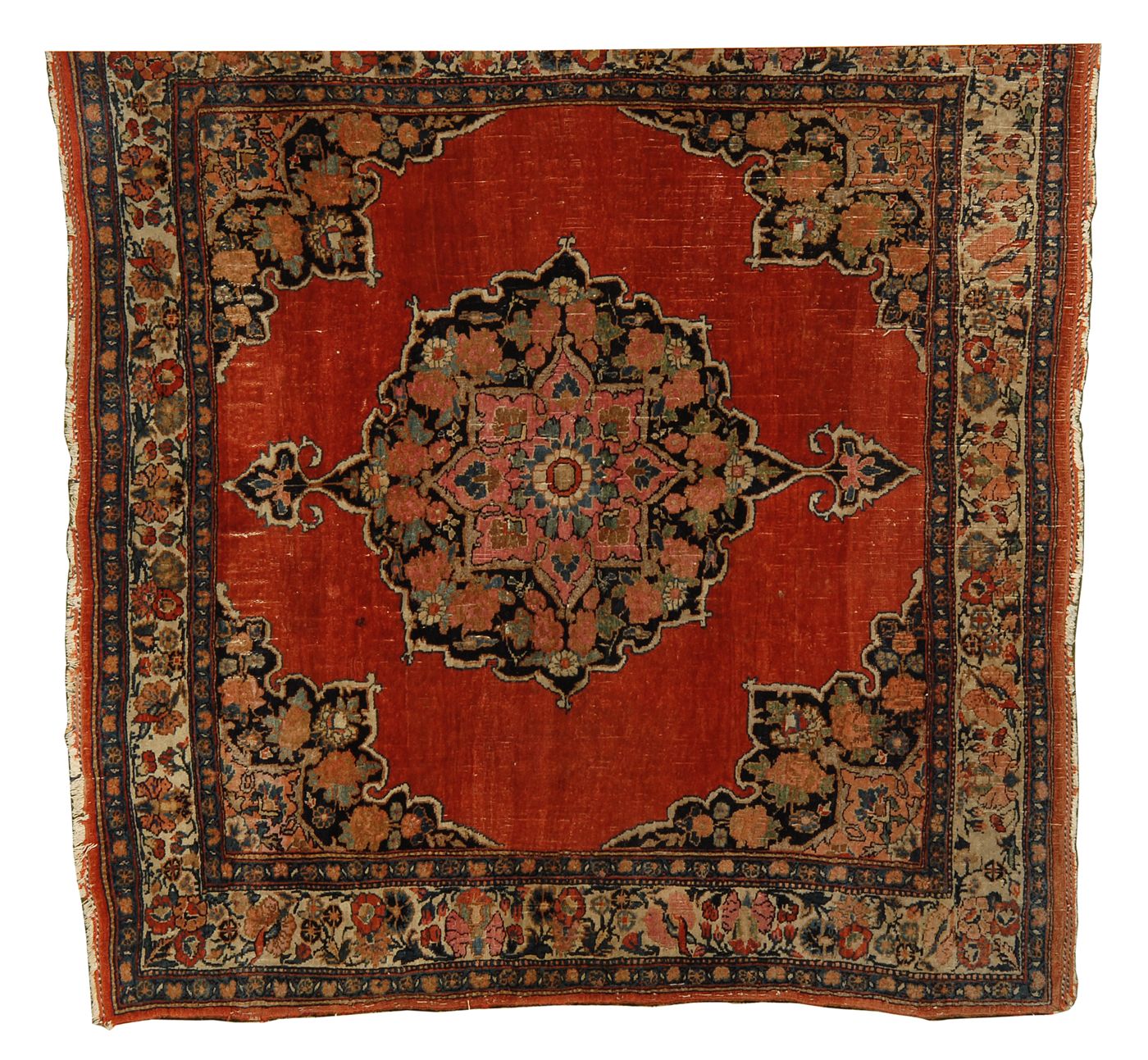 Appraisal: ORIENTAL RUG BIDJAR ' x ' Overlapping central medallions of