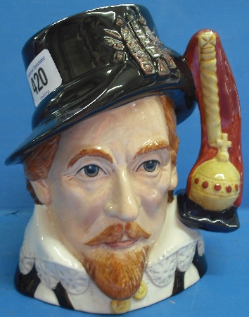 Appraisal: Royal Doulton large Character Jug King James I D with