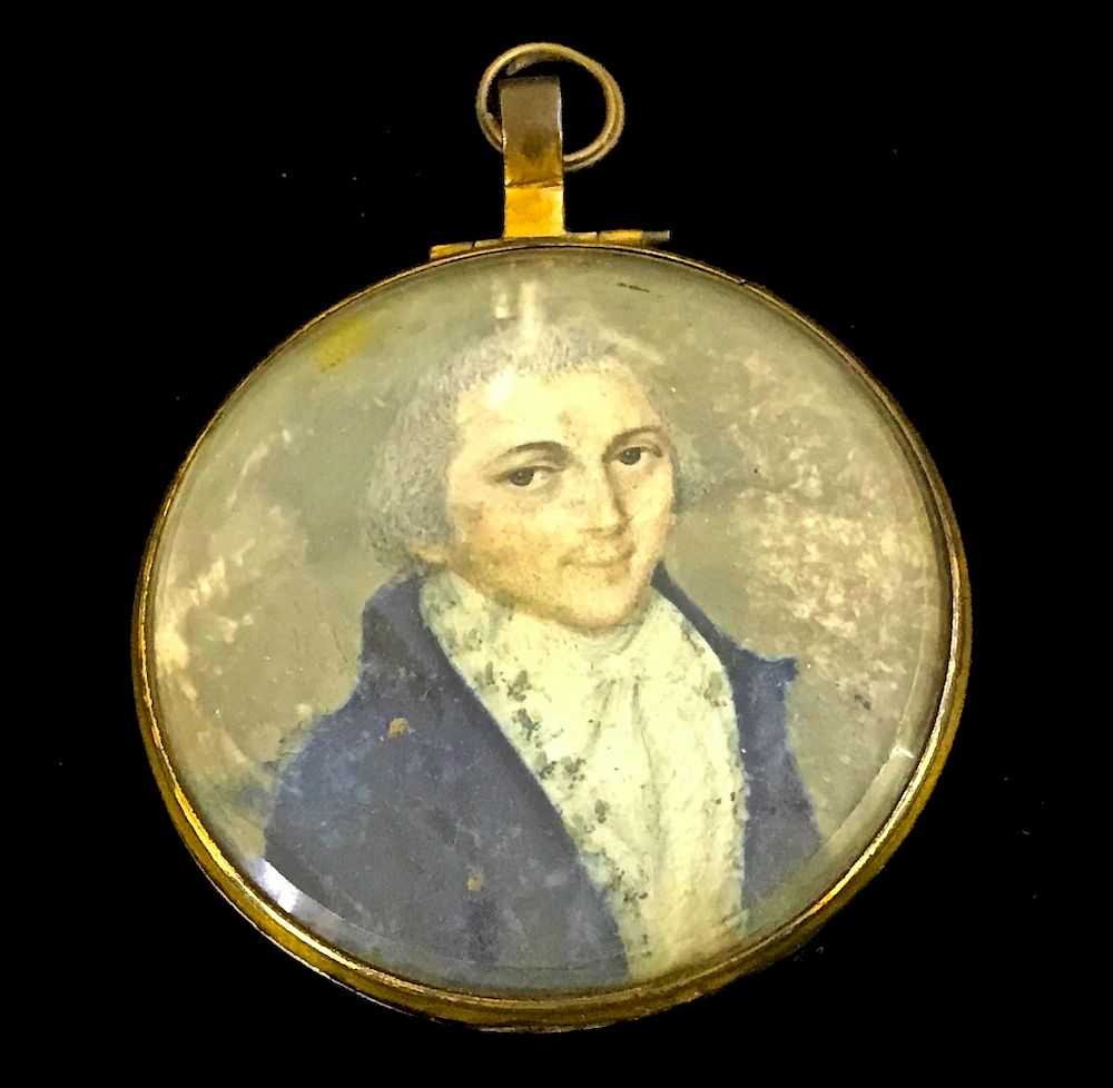 Appraisal: Miniature Portrait on Ivory of a Gentleman Miniature portrait on