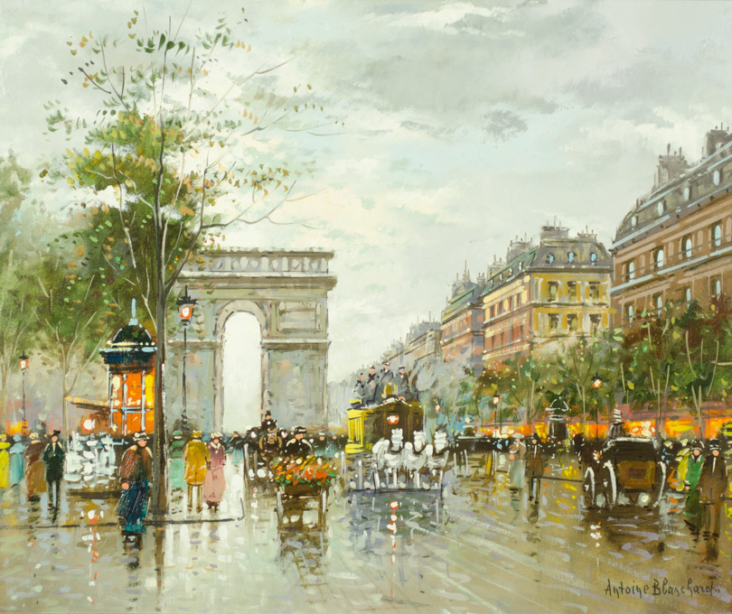 Appraisal: ATTRIBUTED TO ANTOINE BLANCHARD OIL ON CANVAS French born Paris