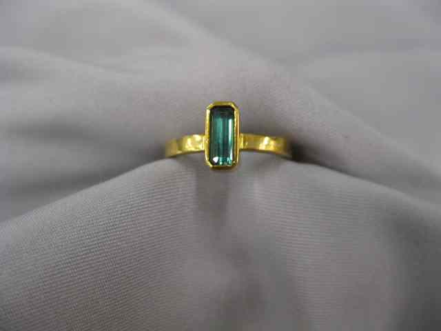 Appraisal: Emerald Ring rectangular carat gem in k yellow gold grams