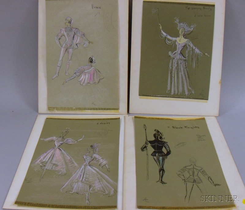 Appraisal: Group of Designs for Ballet and Various Stage Productions s-