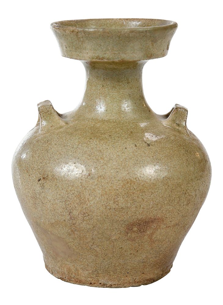 Appraisal: Chinese Yueyao Type Celadon Stoneware Jar possibly late Sui Tang