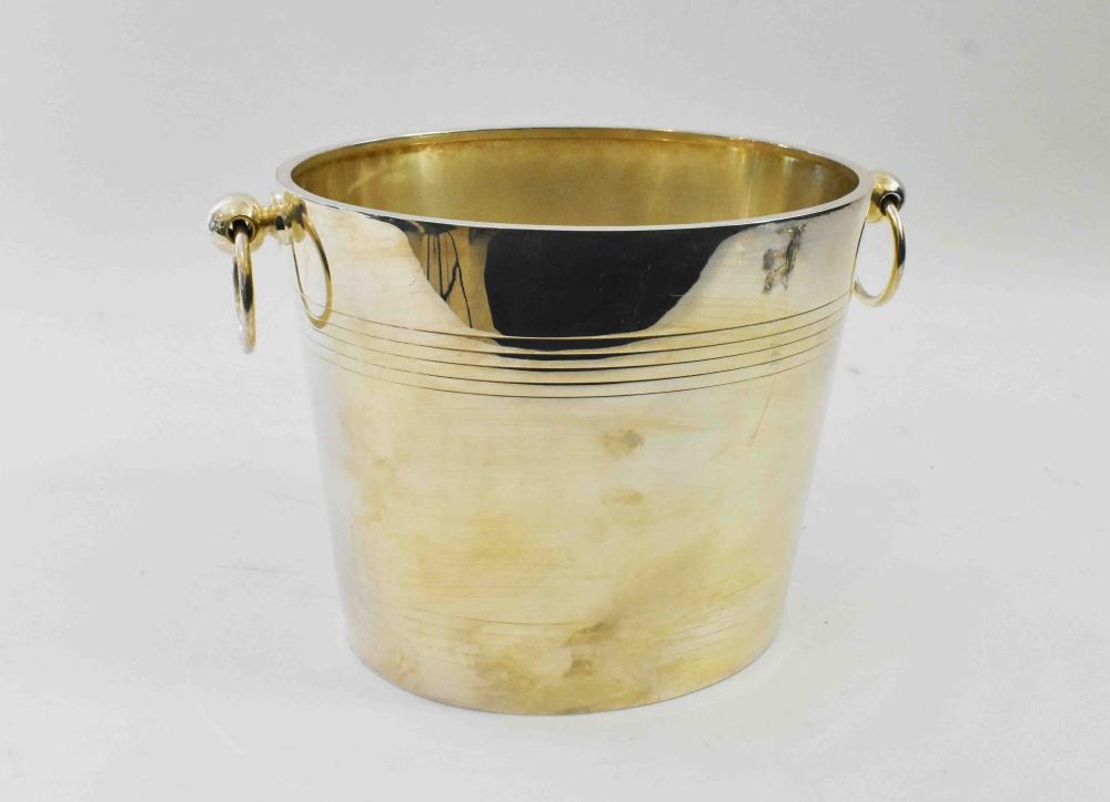 Appraisal: CHRISTOFLE SILVERPLATE ICE BUCKETMid th Century Marked on the underside