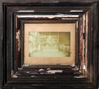 Appraisal: Pair of antique photos one being the interior of a