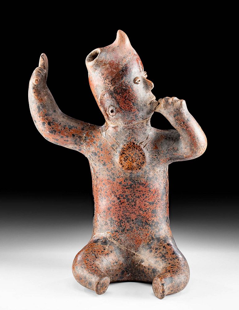 Appraisal: Colima Pottery Shaman Warrior ex Sotheby's Pre-Columbian West Mexico Colima