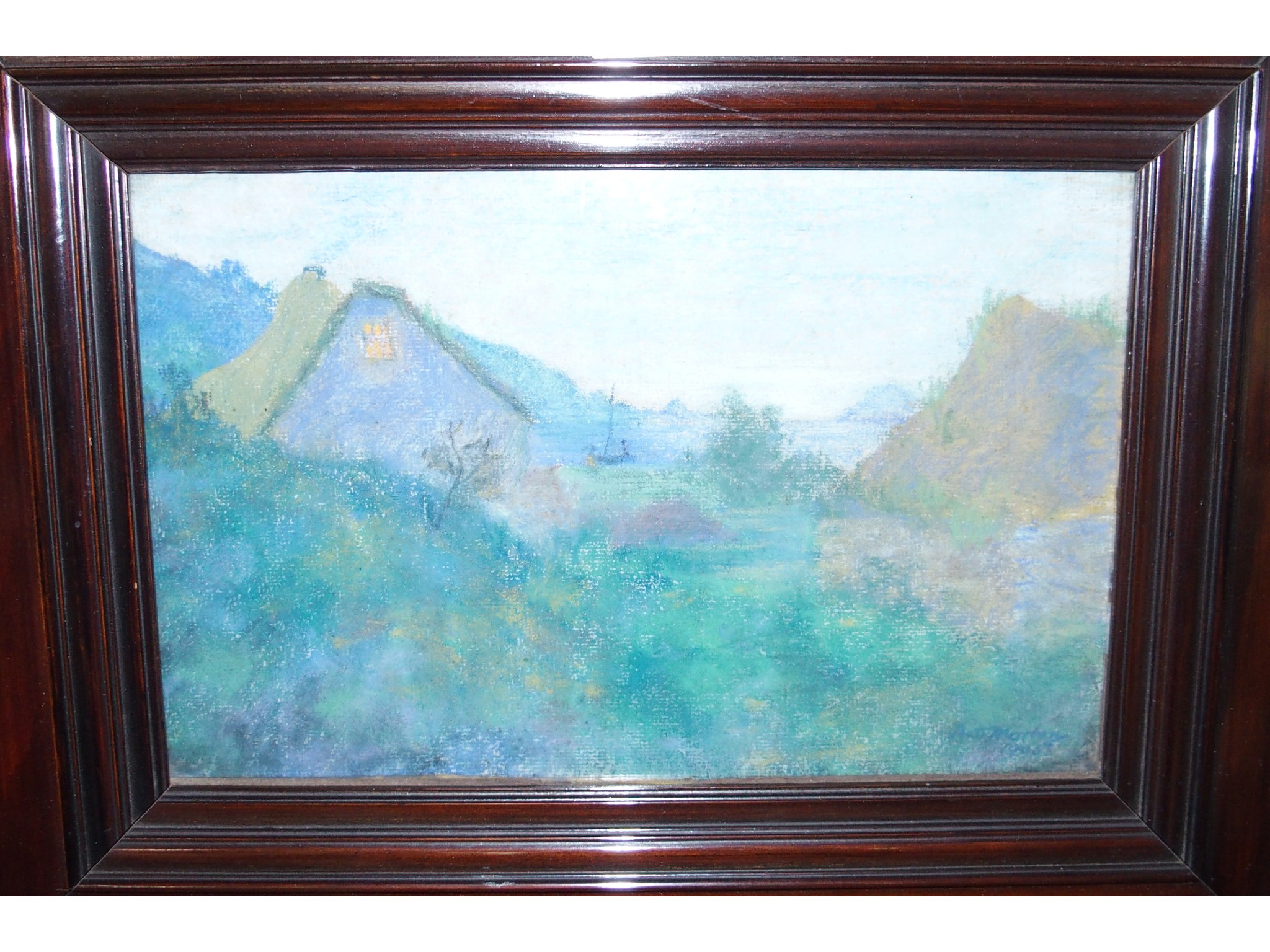 Appraisal: A D MORTON West Coast landscape signed pastel