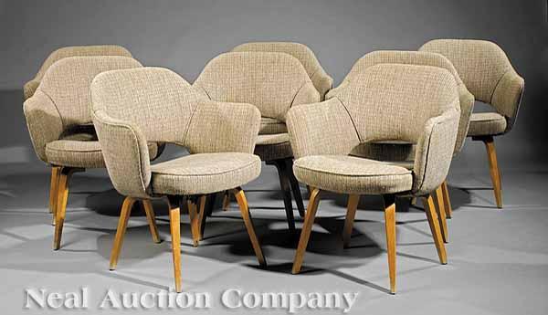 Appraisal: A Set of Eight Modern Dining Chairs mid- th c