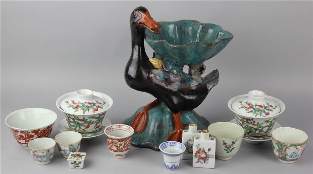 Appraisal: COLLECTION OF SMALL CHINESE PORCELAIN ITEMS QING DYNASTY AND LATER