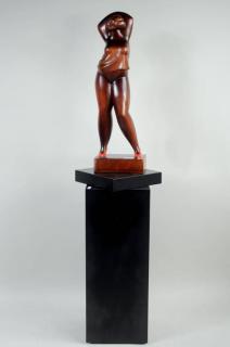 Appraisal: American School Woman In Red Heels Sculpture American School th