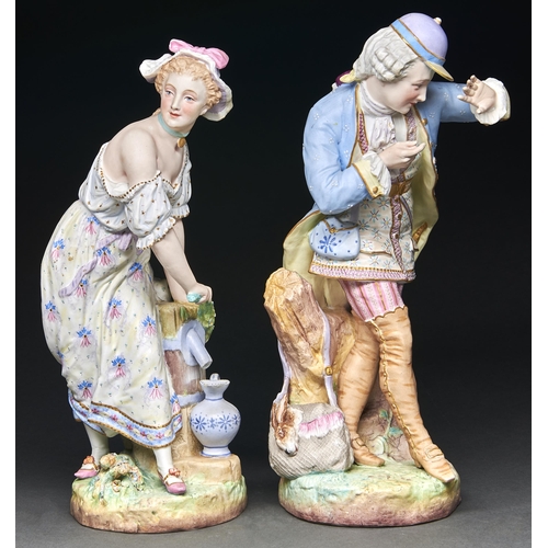 Appraisal: A pair of Vion and Baury polychrome biscuit porcelain figures