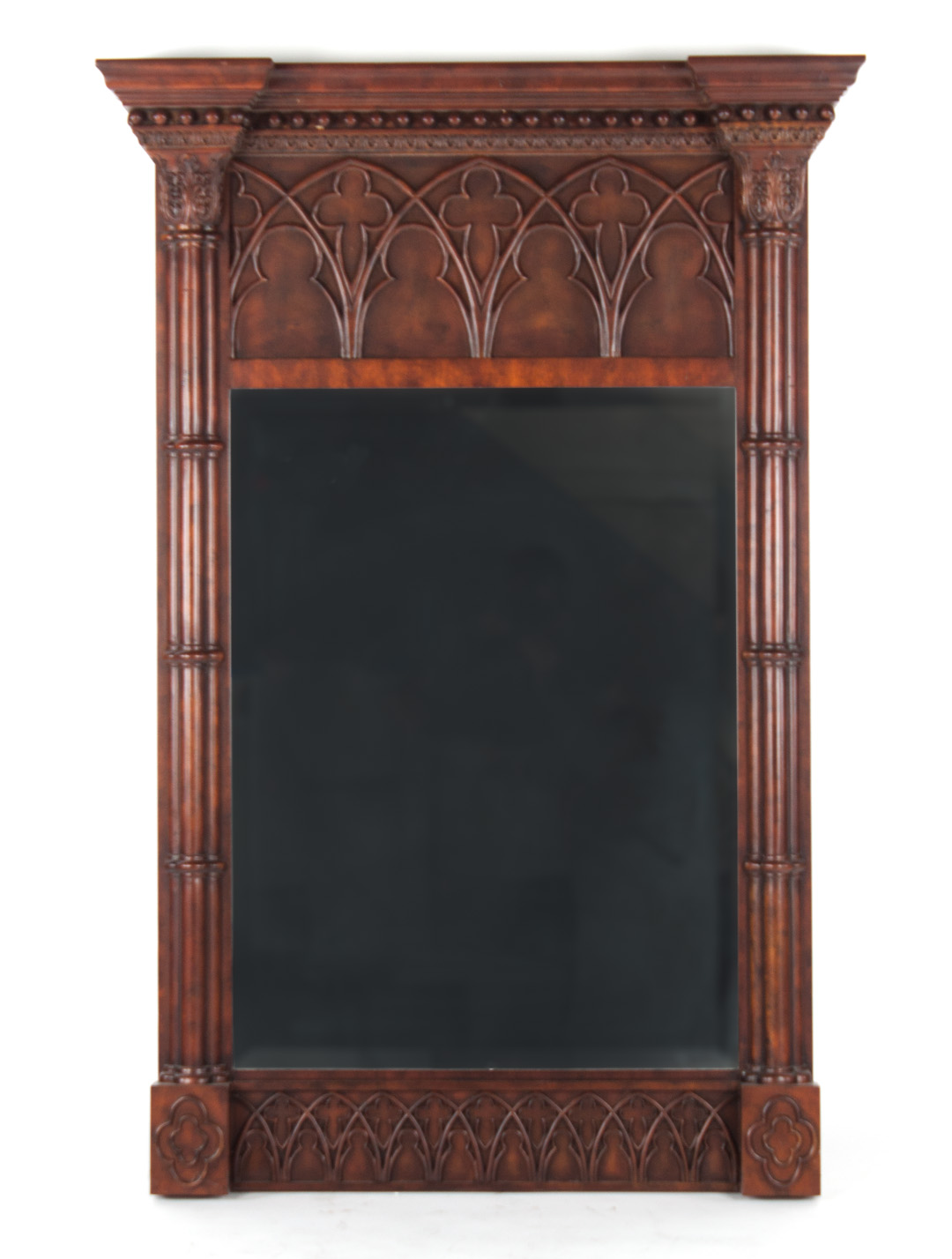 Appraisal: Gothic Revival mahogany mirror in H in W