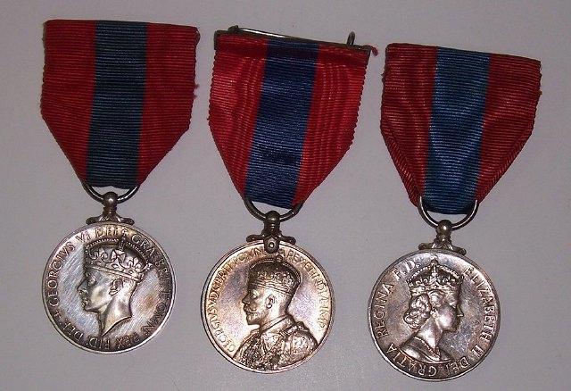 Appraisal: Three Imperial Service Medals George V crowned bust silver issued