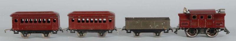 Appraisal: Lionel O-Gauge Passenger Set Description Pre-war Includes locomotive in maroon