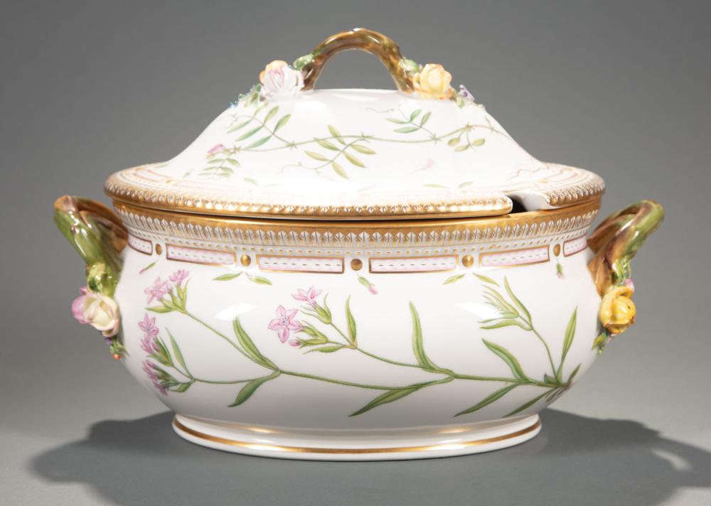 Appraisal: Royal Copenhagen Flora Danica Porcelain Covered Tureen - Royal Copenhagen