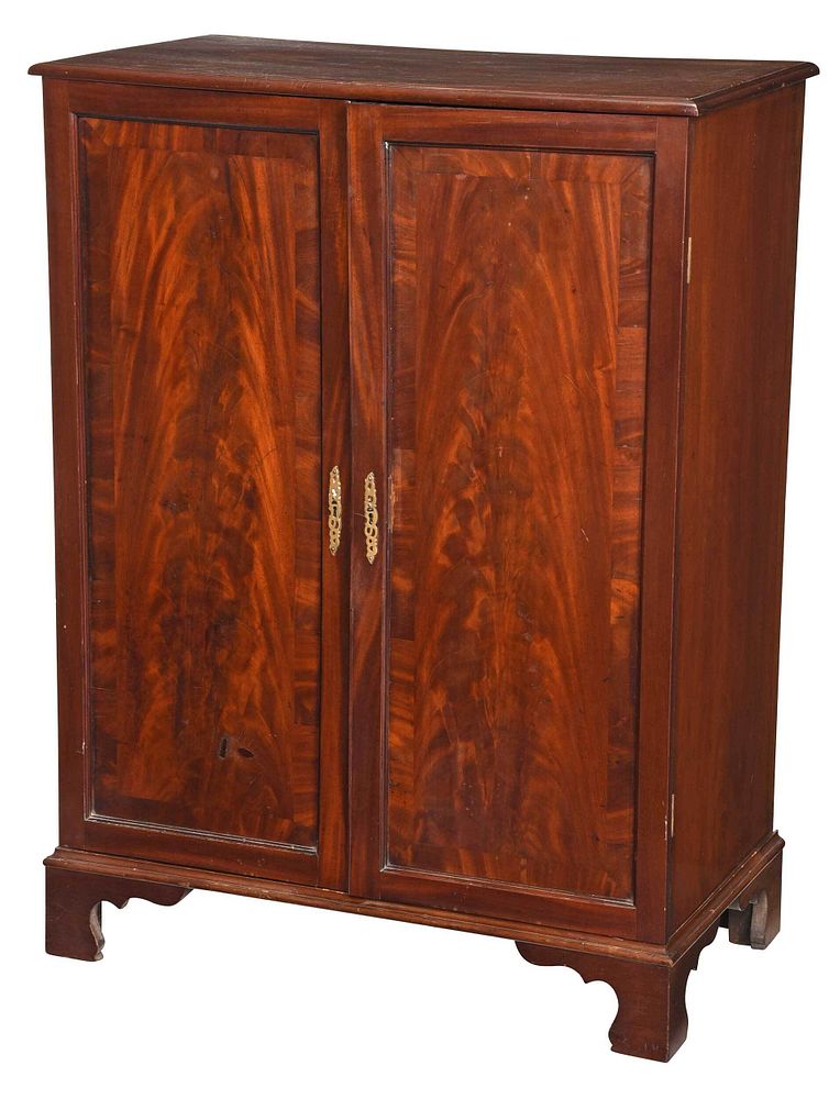 Appraisal: George III Figured Mahogany Cabinet of Drawers British late th