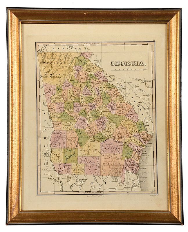 Appraisal: Finley - Map of Georgia Anthony Finley - Georgia engraved