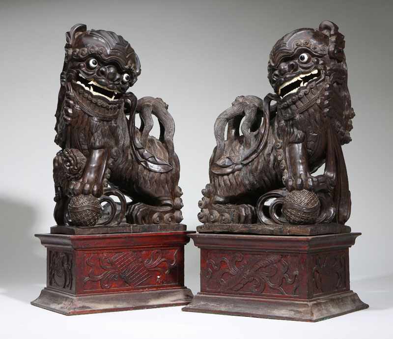 Appraisal: th century with bone teeth and glass eyes on carved