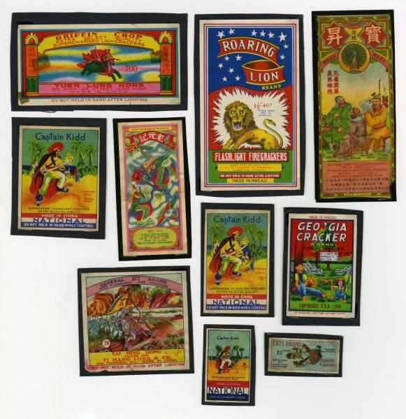 Appraisal: Lot of Firecracker Labels Includes three Captain Kidd and more