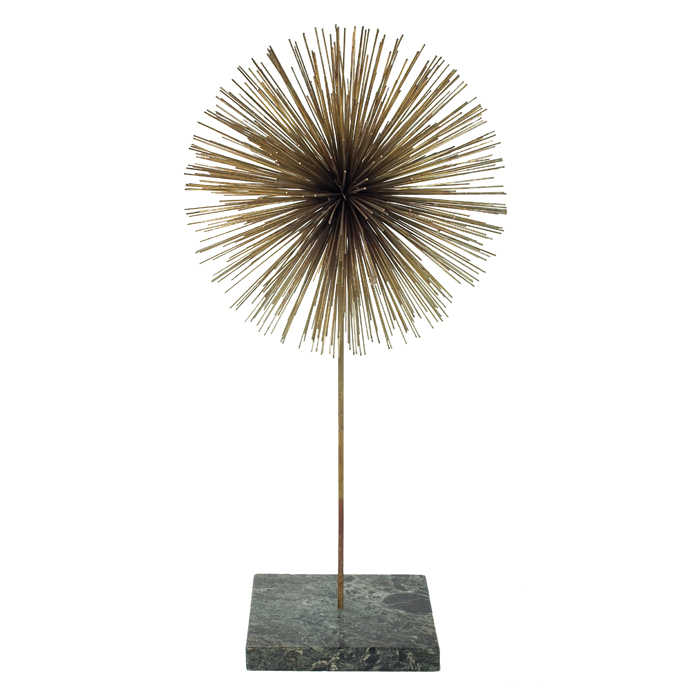 Appraisal: C Jere sculpture c wire star-burst over a marble base