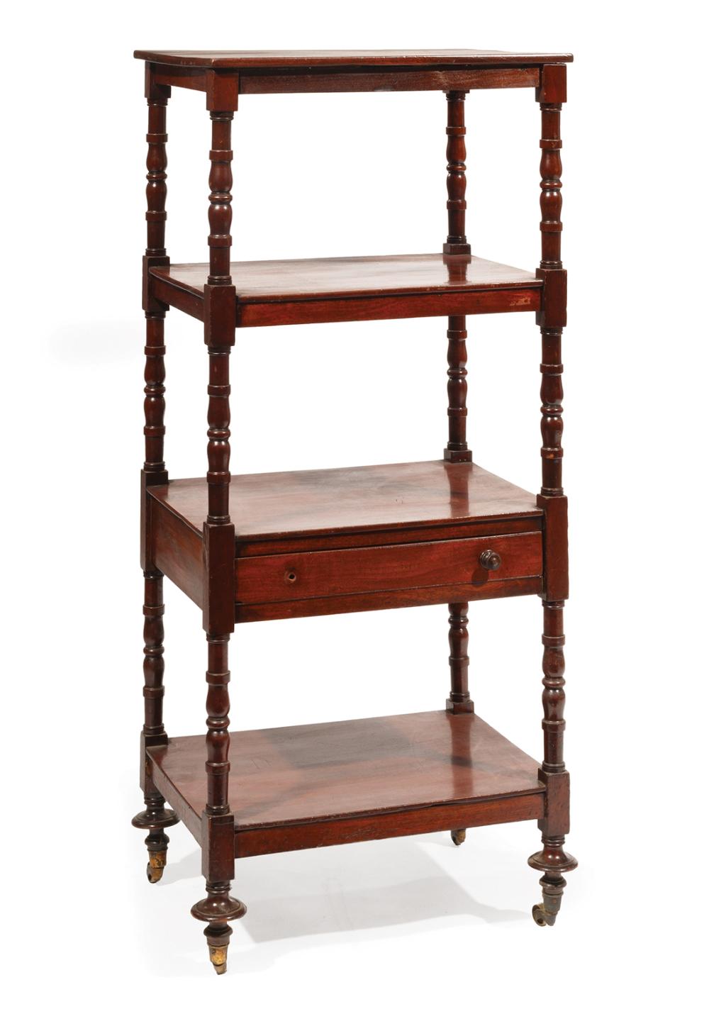 Appraisal: Antique American or English Mahogany Etagere mid- th c four