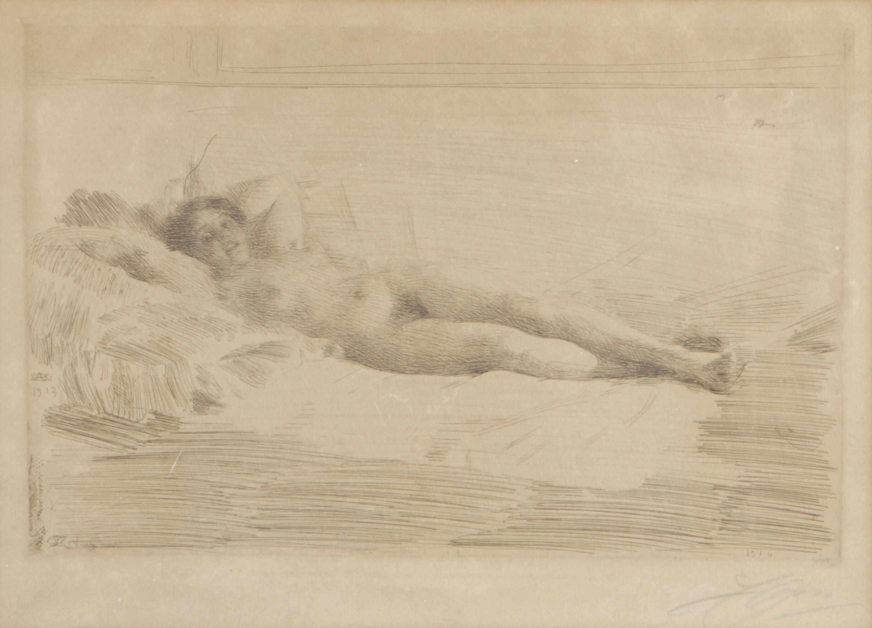 Appraisal: Anders Zorn Swedish - Elin A HH Etching on wove