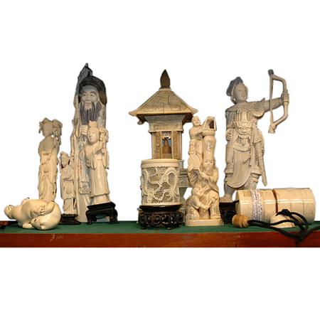 Appraisal: Group of Chinese Ivory Figures Estimate -