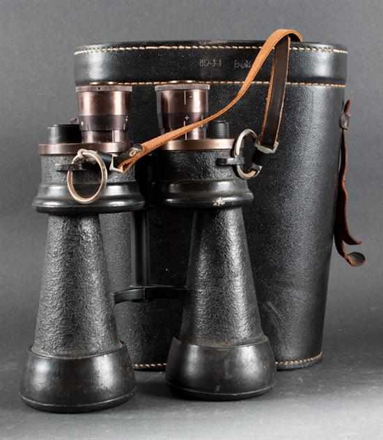 Appraisal: Pair of German field artillery binoculars with fitted leather case