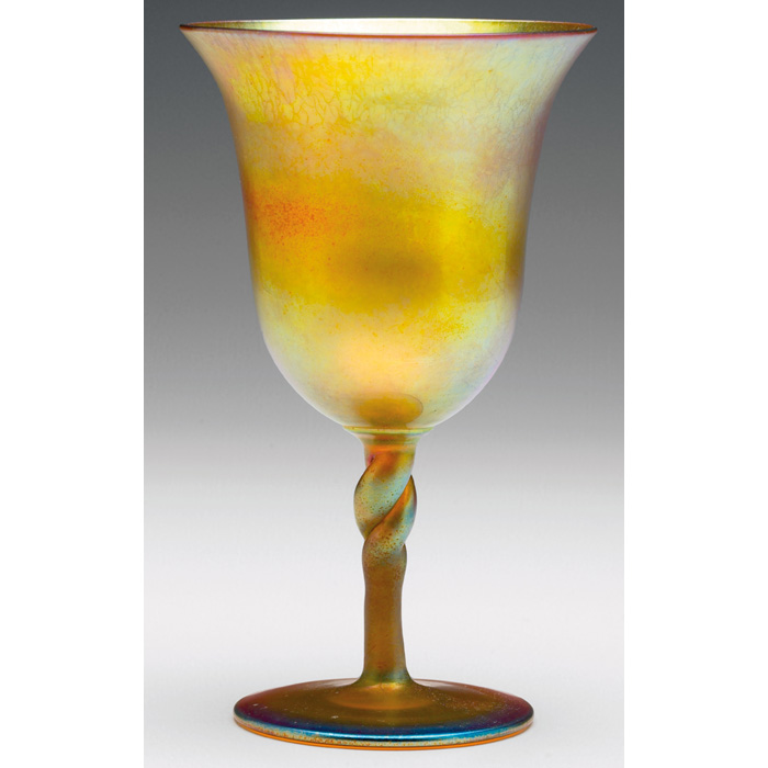 Appraisal: Steuben glass gold aurene glass with overall iridescence marked Aurene