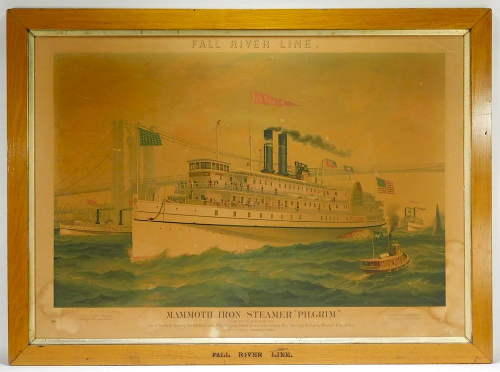 Appraisal: Fall River Line Mammoth Steamer Lithograph Fall River Line Mammoth