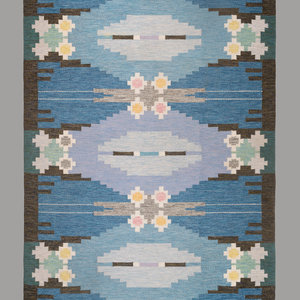 Appraisal: Ingegerd Silow - ' rbyhus' Flatweave RugSweden c hand-woven wool