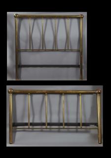 Appraisal: Contemporary Brass Double Headboard and Footboard th c lacking the