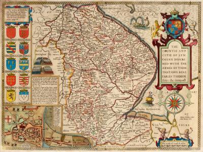 Appraisal: Jodocus Hondius Flemish - The Countie and Citie of Lyncolne