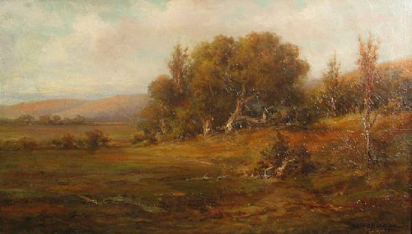 Appraisal: Charles Henry Harmon American - Landscape at dusk signed and