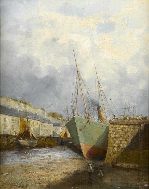 Appraisal: JOHN EDWARDS OF NOTTINGHAM C - HARBOUR SCENE AT LOW