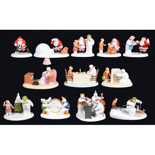 Appraisal: An extensive collection of Coalport The Snowman figures and groups