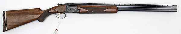 Appraisal: Belgian Browning Superposed Over Under Shotgun gauge barrels choked F