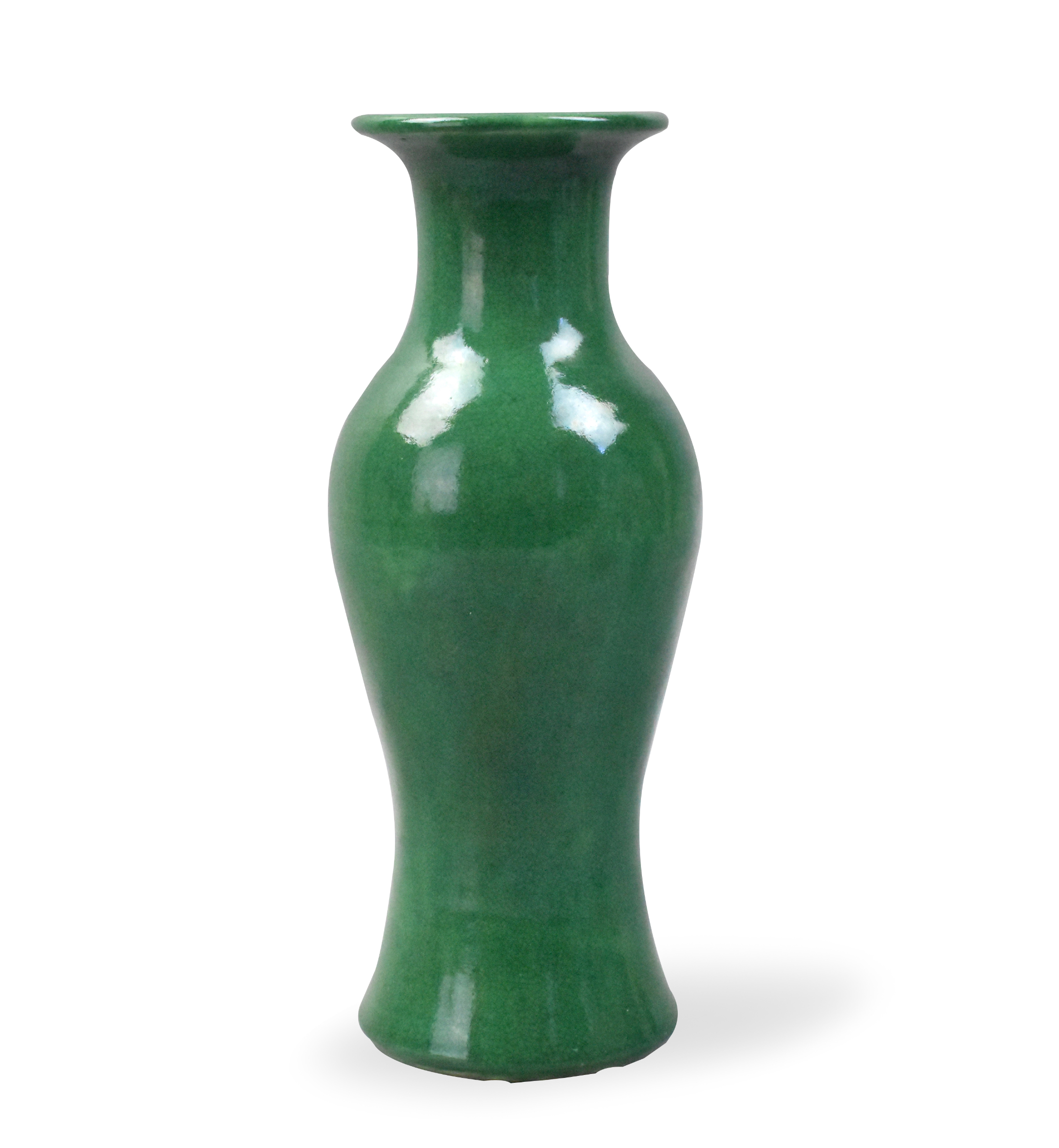 Appraisal: A Chinese ge type green glazed vase dating from the