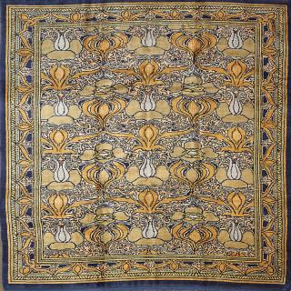 Appraisal: STYLE OF WILLIAM MORRIS Donegal style rug STYLE OF WILLIAM