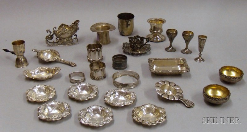 Appraisal: Approximately Twenty-eight Silver and Silver Plated Serving Items including a