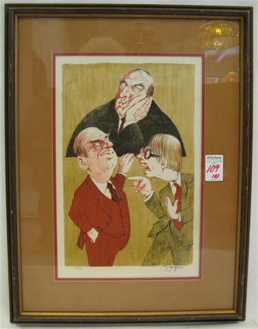 Appraisal: THREE LITHOGRAPHS printed in color Two by Anthony Joyce American