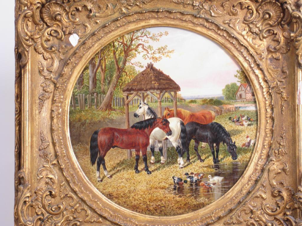 Appraisal: FOLLOWER OF JOHN FREDERICK HERRING JNR - Horses in a