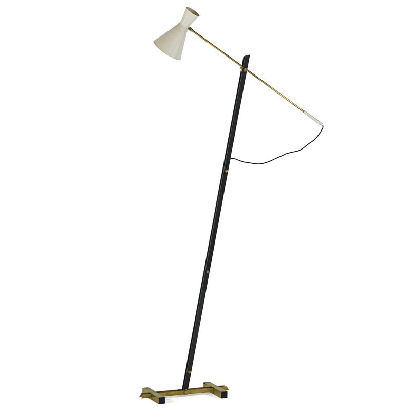 Appraisal: ARREDOLUCE Attr Floor lamp Condition Report One machined brass nut