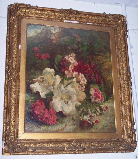 Appraisal: Louisa Serena RimerStill Life with Flowersmonogrammed inscribed indistinctly versooil on