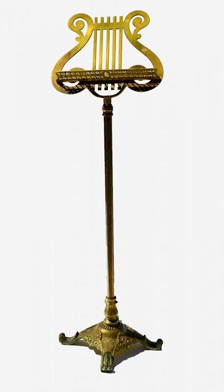 Appraisal: A Brass Music Stand American c In the shape of