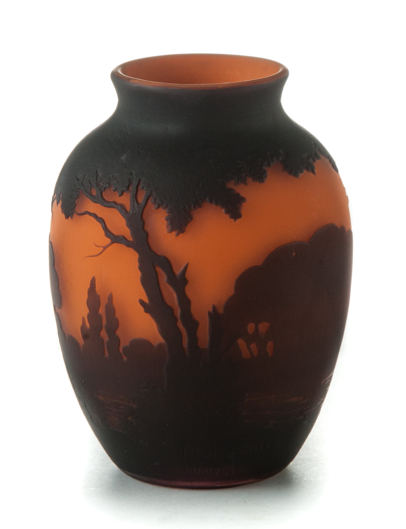 Appraisal: SIGNED MULLER FRES CAMEO VASE France st quarter- th century