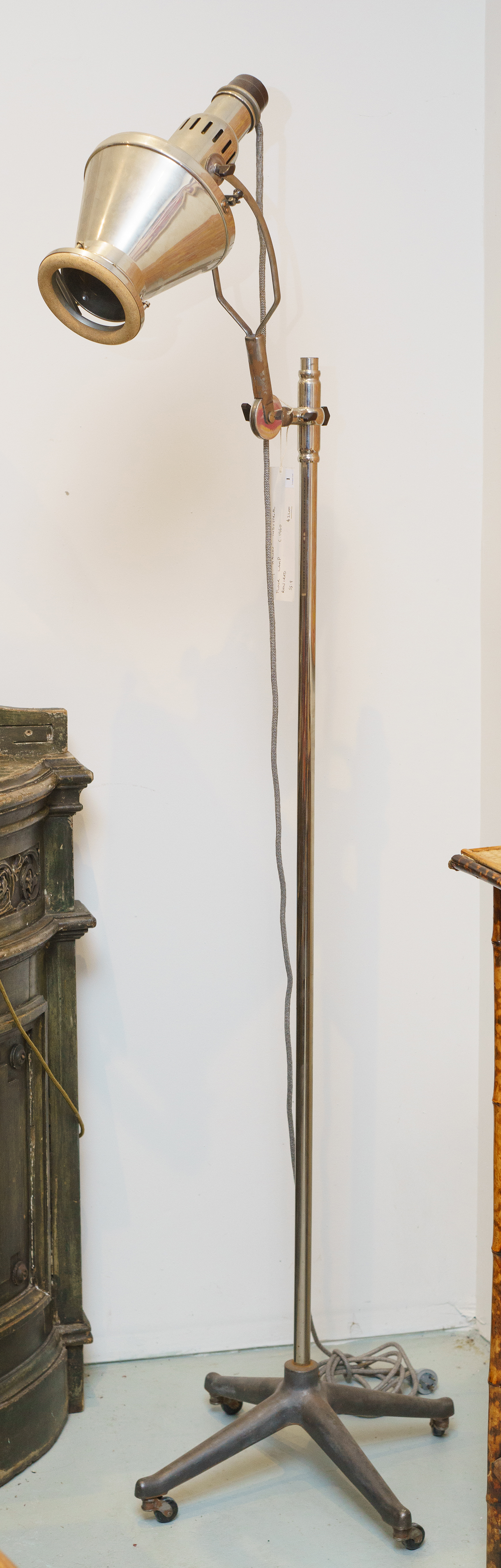 Appraisal: A s 'HANUA' INDUSTRIAL FLOOR LAMP Fully restored and rewired