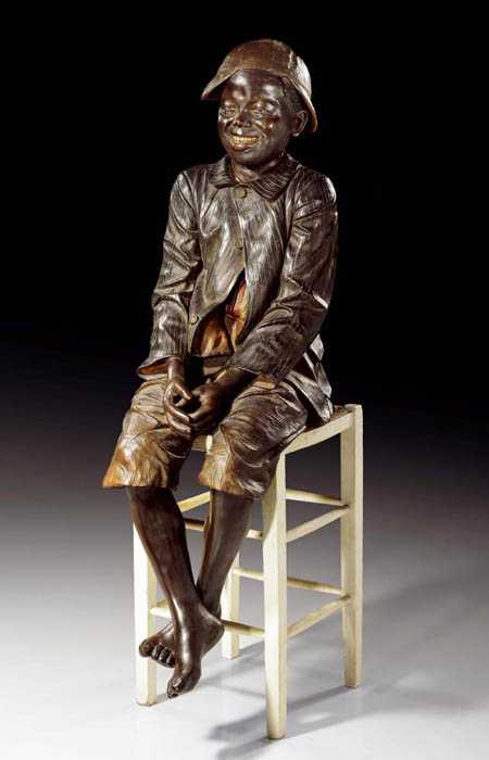 Appraisal: GOLDSCHEIDER F Friedrich Goldscheider - Vienna circa Burnished and polychrome